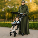 Foldable Baby Stroller Tricycle – Black