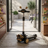 Classical Car Design Kids Scooter with LED Lights & Music – Black