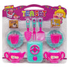 Kids Pretend Play Tea Set with Stove and Utensils