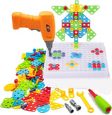 144-Pc Creative Drilling Toy Set with Screwdriver Tool for Kids