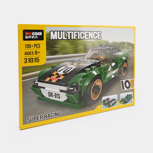 Racing car building blocks set model built