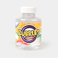 Electric bubble gun toy with bubble solution bottle
