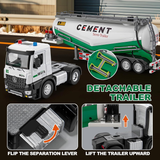 Diecast Large Cement Semi-Trailer Truck – 17.5-Inch Model