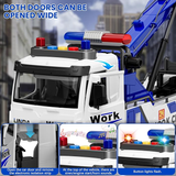 Diecast Police Rescue Tow Truck – 12-Inch Model