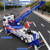 Diecast Police Rescue Tow Truck – 12-Inch Model