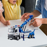 Diecast Police Rescue Tow Truck – 12-Inch Model