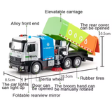 Diecast City Wash Sweeper Truck – 11-Inch Pull-Back with Lights & Sound