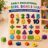 Wooden 3D Shapes Puzzle Board for Kids