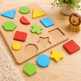 Wooden 3D Shapes Puzzle Board for Kids