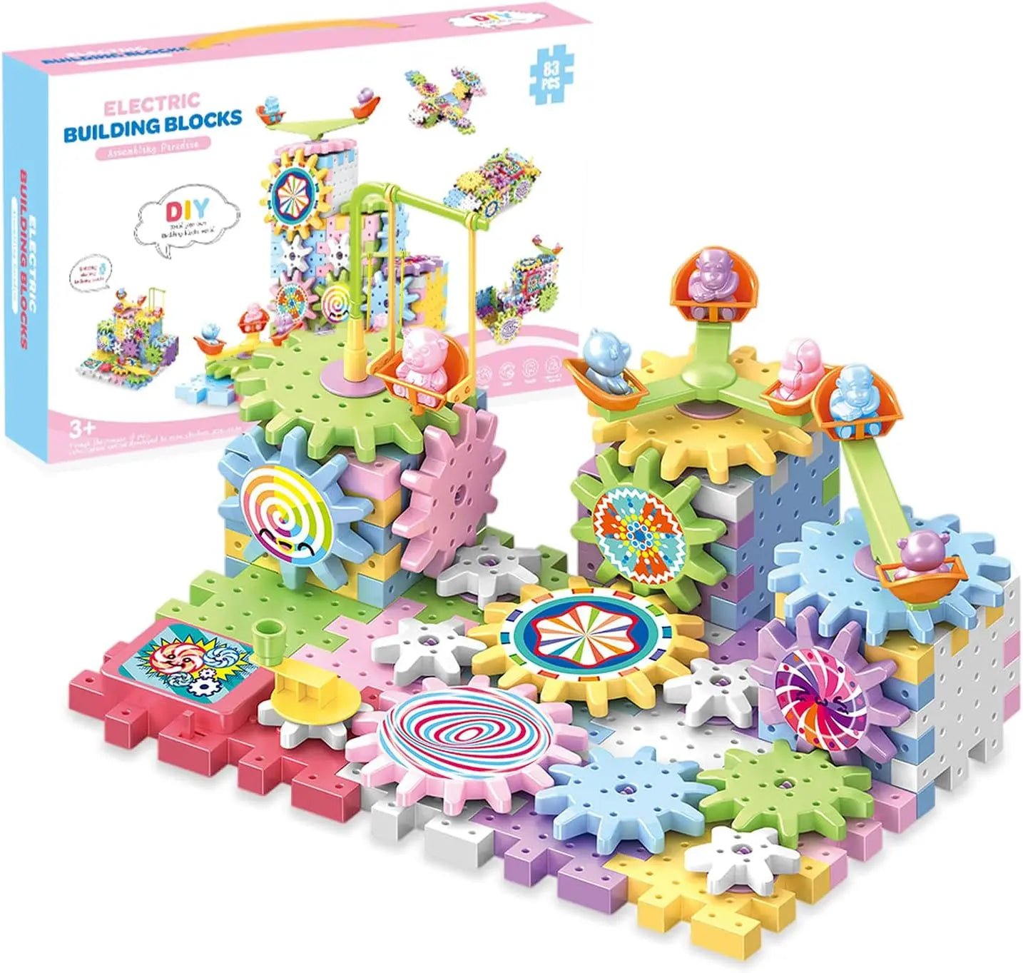 Electric Building Block Gear Toy - pieces
