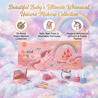 iGoodbo unicorn makeup kit 25 pieces pretend play beauty set for girls