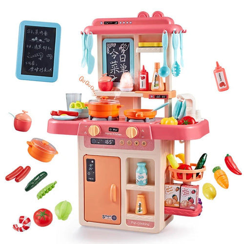 42-Piece Kitchen Set for Kids – Spray, Light &amp; Sound Playset