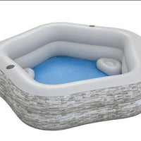 BESTWAY TruPrint Stone Pool 7ft | Stylish Family Pool