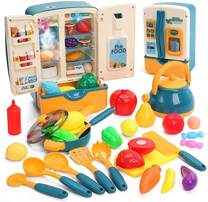 Kids refrigerator toy - ice dispenser function detail