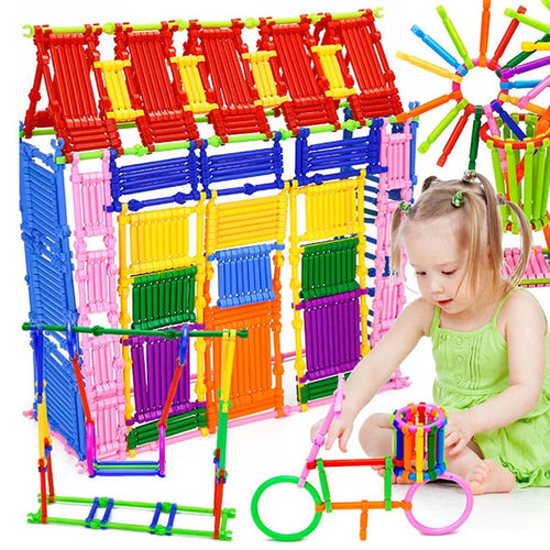 Sticks Block Set for Kids – 246 Pcs Flexible Building Toy
