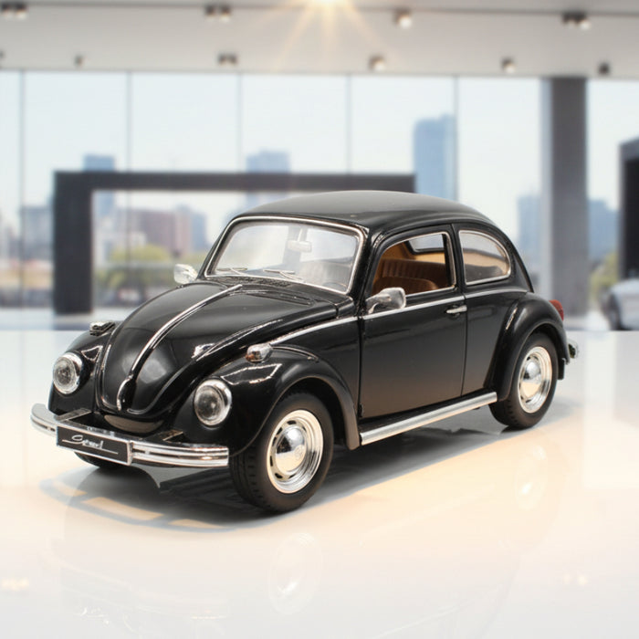 Volkswagen Beetle Diecast Car – Black with Light &amp; Sound