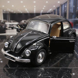 Volkswagen Beetle Diecast Car – Black with Light &amp; Sound
