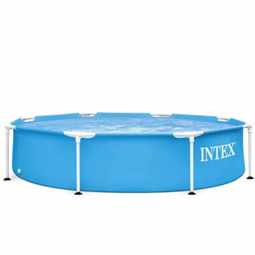 INTEX 8ft Metal Frame Pool for Kids | Durable Above Ground Pool