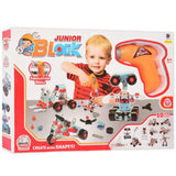 Junior Building Blocks Set with Simulation Drill – 286 Pcs