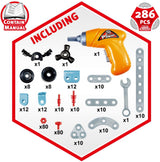 Junior Building Blocks Set with Simulation Drill – 286 Pcs