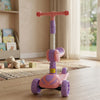 Kids Modern Seat Scooter with LED Lights & Music – Pink