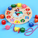 Montessori Wooden Learning Clock for Kids