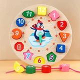 Montessori Wooden Learning Clock for Kids