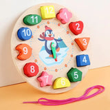 Montessori Wooden Learning Clock for Kids