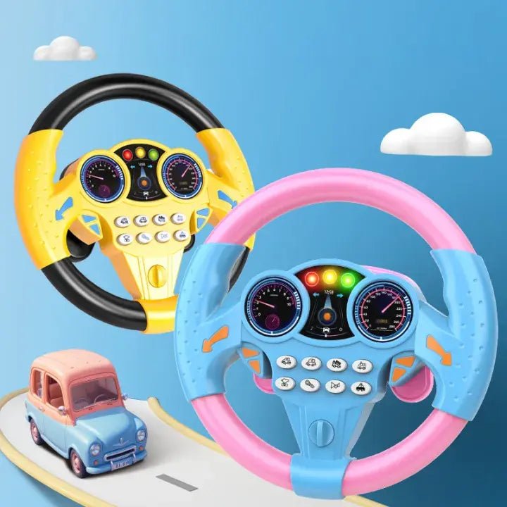 Multifunctional Steering Wheel Toy for Kids with Lights & Music