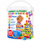 Number & Alphabet Building Blocks Set – 102 Pieces