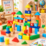 Number & Alphabet Building Blocks Set – 102 Pieces