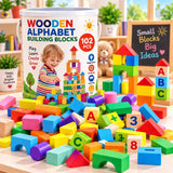 Number & Alphabet Building Blocks Set – 102 Pieces