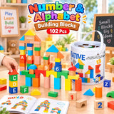 Number & Alphabet Building Blocks Set – 102 Pieces