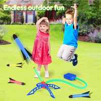 Outdoor Stomp Rocket Launcher Game - in use