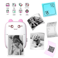 Pocket Inkless Mini Bluetooth Photo Printer - with phone