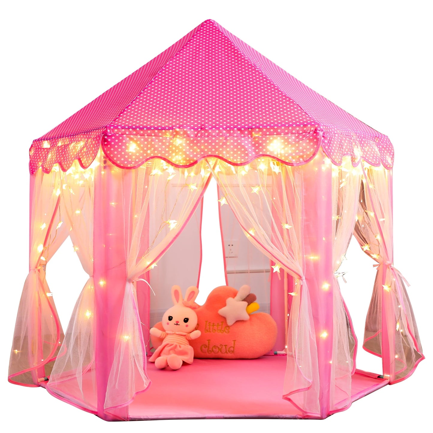 Princess Castle Play Tent pink hexagonal indoor playhouse for girls Pakistan
