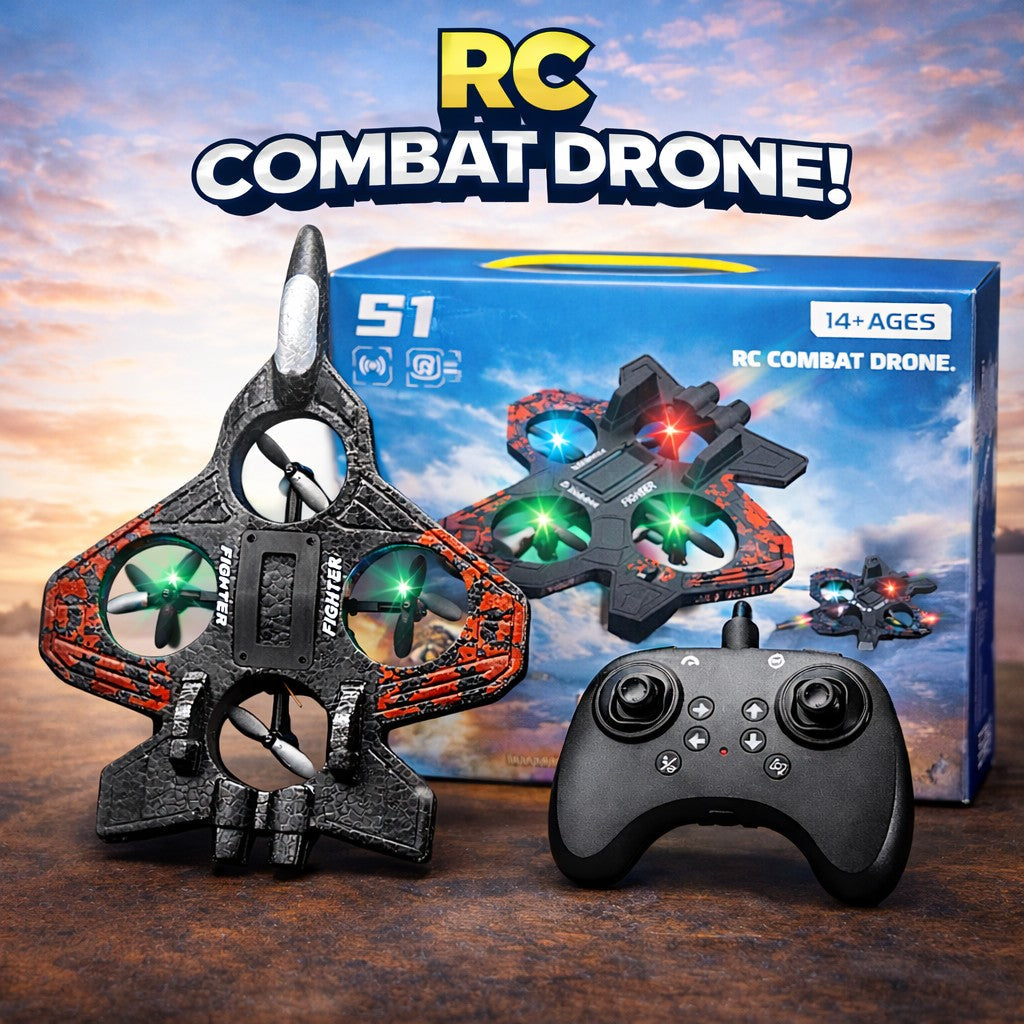 RC Combat Aircraft Drone – Remote Control Flying Jet Toy for Kids