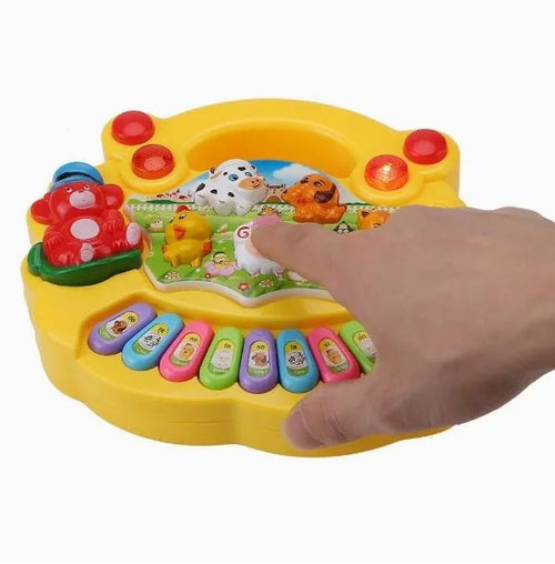 Animal farm piano toy for kids top view of keys