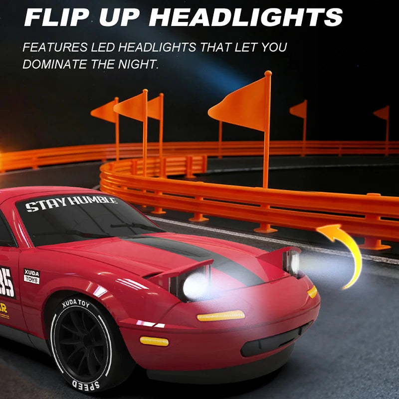 Remote control drift car toy — detail view