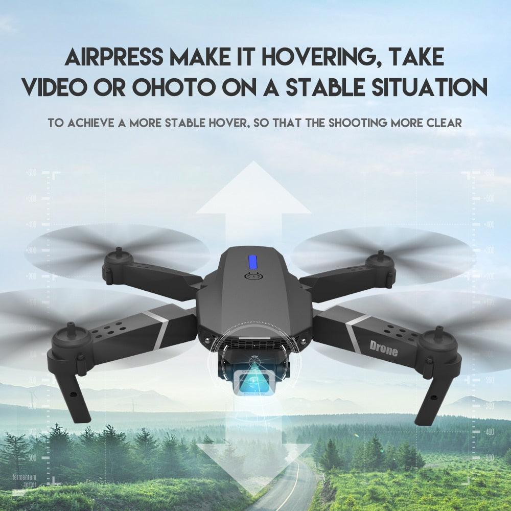E88 Pro Drone Package Contents - Quadcopter Remote Battery Pakistan