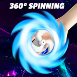 Rechargeable Spinning Blade Toy with LED Light Effects
