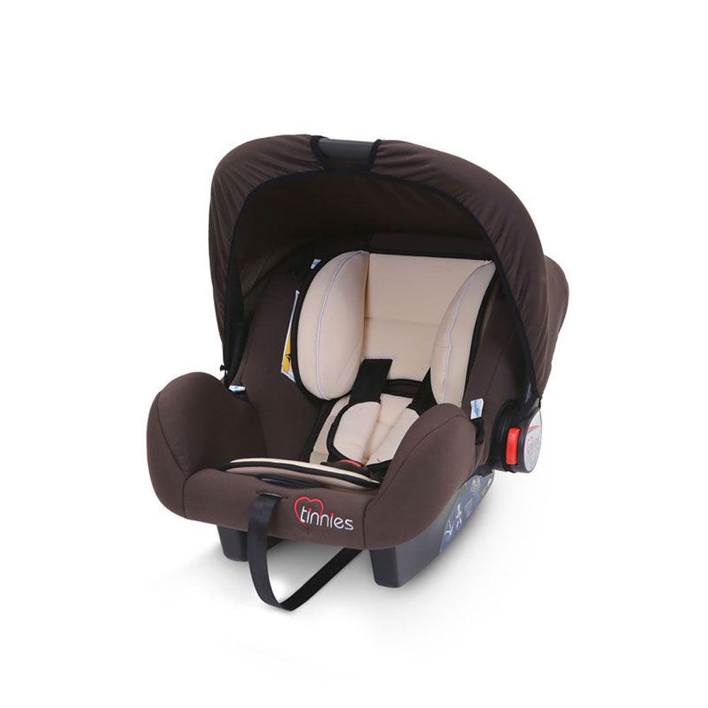 Baby Carry Cot 2-in-1 Car Seat & Infant Rocker with Canopy – Brown
