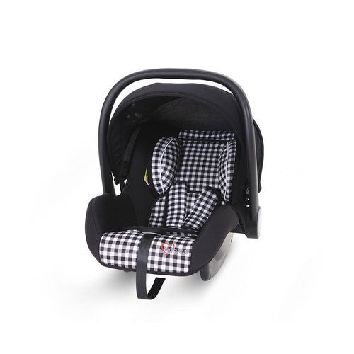 Baby Carry Cot & Car Seat – Black Check