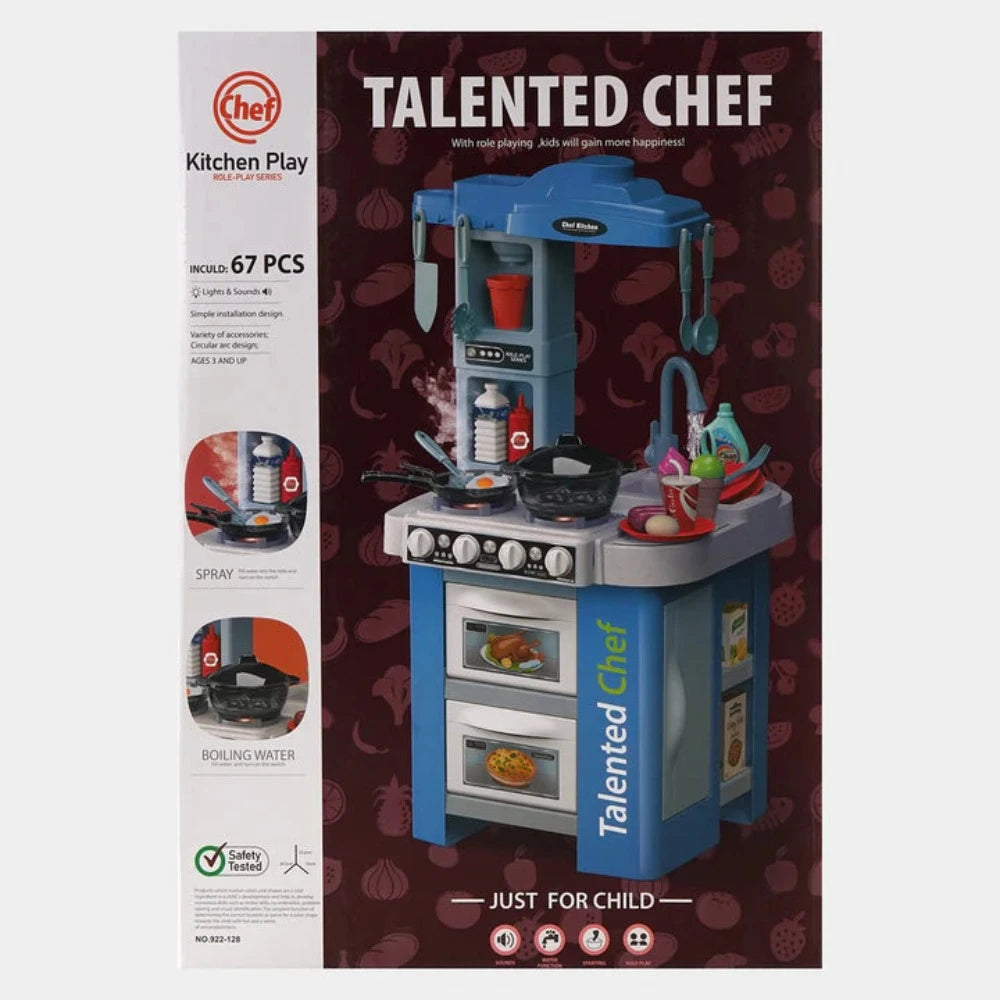 Talented Chef 67-piece kitchen set for kids – full front view