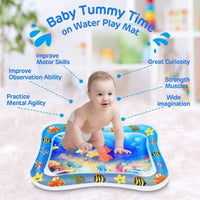 Inflatable Water Play Mat for Babies | Tummy Time Sensory Activity Mat 