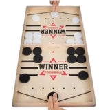 Large Sling Puck Game – Wooden Table Hockey for Kids & Family