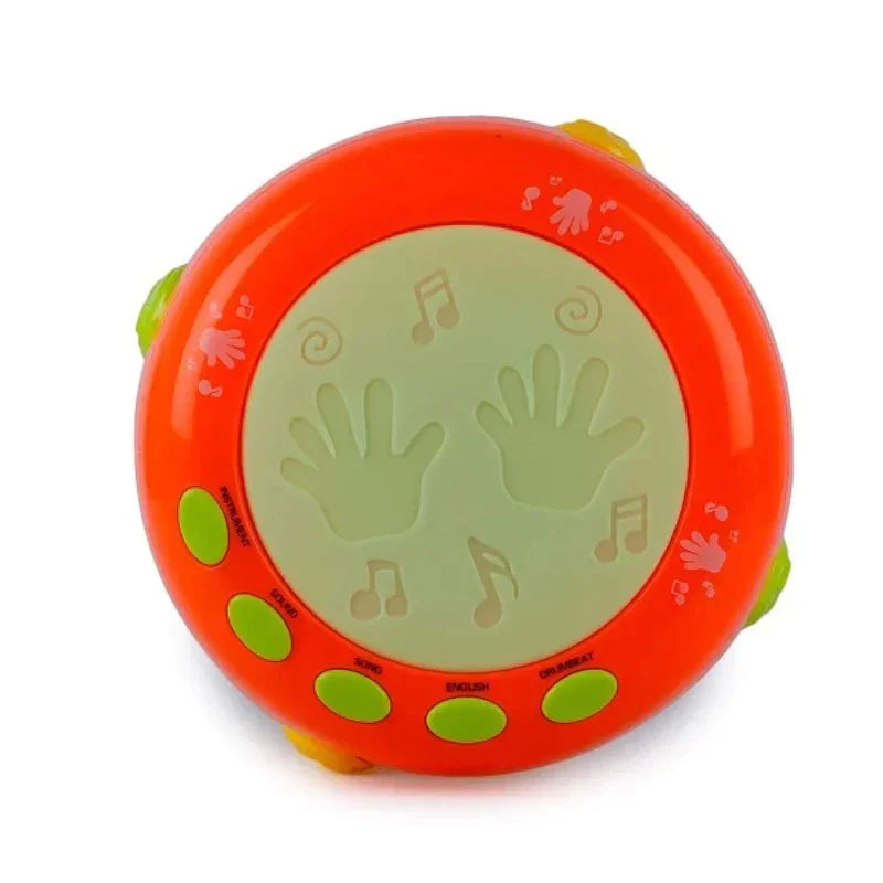 Touch drum fish toy with volume control for parents