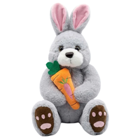 Bunny Rabbit Plush Toy with Carrot – Side View