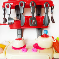 Kids kitchen cooker toy with accessories and egg cooker