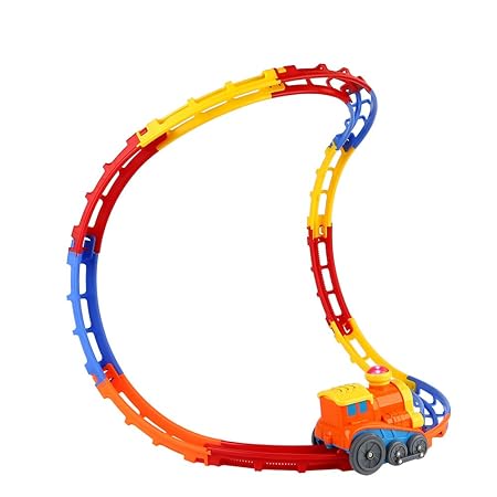 Electric Train Track Set with Lights & Sound – Motorized Railway Toy